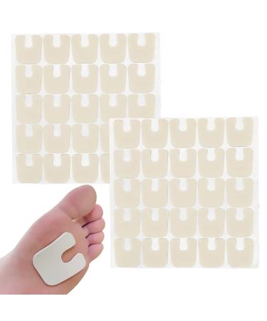 50Pcs Callus Pads  U-Shaped Callus Cushions  1/8  Thick Foot Pads Foam Reduce Foot and Heel Pain  Pedi Cushions for Women & Men  Feet Pads Pain Relief