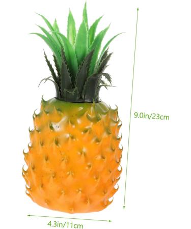 HOMSFOU Simulated Pineapple Ornaments Fake Fruit Model Succulent Decor Fake Fruit Decoration Pineapple Plant Light House Decorations for Home Fruit Shooting Prop Food Fake Apple Resin Orange 23X11X11CM - Buy Online on GoSupps.com