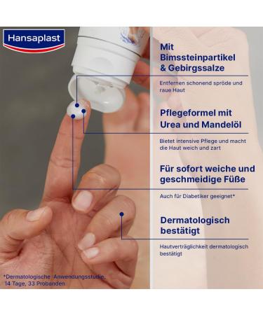 Hansaplast 2in1 Anti-Cornea Peeling (75ml) - Effective Foot Care with Pumice Stone & Urea for Soft Smooth Feet - Buy Online on GoSupps.com