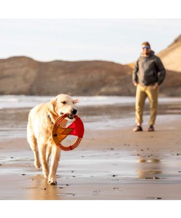 RUFFWEAR Fling-Fetch-Tug Dog Toy - Flying Disc in Sockeye Red | One Size Ideal for Interactive Play | Shop Internationally - Buy Online on GoSupps.com