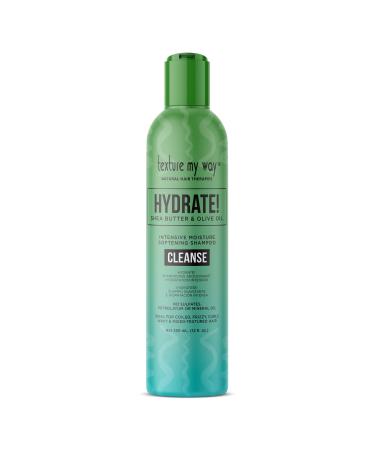 Natural Hair Therapies Hydrate! Hair Moisture Intensive Softening Shampoo Ideal for Coiled Frizzy Curly Hair 12 oz