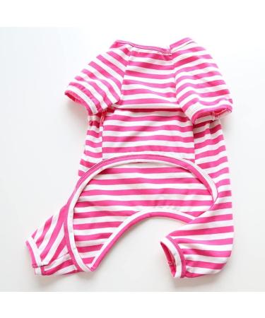 Buy BT BEAR Classic Striped Dog Pajamas - Soft Cotton Overall for Pugs French Bulldogs & Cats - XL Hot Pink - Buy Online on GoSupps.com