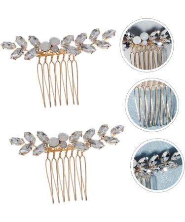 DOITOOL 1pc Rhinestone Disc Hair Comb Hair Jewels for Women Hair Clip Hair Claw Women Hairpin Comb Pearl Barrettes for Women Hair Pin Wedding Hairpin Bride Alloy Headgear Simple - Buy Online on GoSupps.com