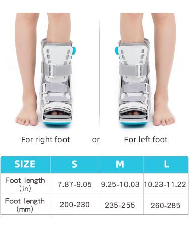 Medical Inflatable Short Walker Brace for Foot Injury Recovery - Sprained Ankle & Stress Fracture Support - Buy Online on GoSupps.com