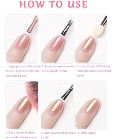 6 Colors White Pearl Chrome Nail Powder Kit | Holographic Mermaid Pigment for Stunning Nail Art - Iridescent & Pearlescent Effects - Buy Online on GoSupps.com
