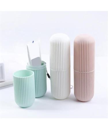 Digjobk Portable Toothbrush Cup & Toothpaste Holder - Green Travel Storage Organizer for Bathroom & Outdoors - Buy Online on GoSupps.com