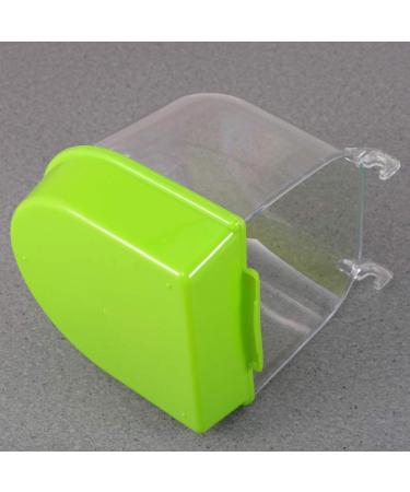 POPETPOP Caged Bird Bath for Small Birds - Hanging Bathtub Box for Canary, Parrot - White/Green - Buy Online on GoSupps.com