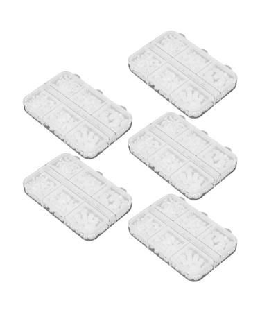 Nail Art Rhinestone Pendants Cute Nail Charms 5 Portable Small Decorative Boxes for Girls Party Supplies (DQ-A01)