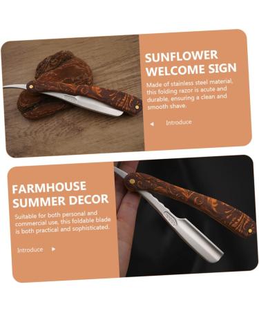 Minkissy Stainless Steel Hairdresser Razor Set - 4 Folding Blades for a Classic Straight Shave - Premium Hairdressing Tools - Buy Online on GoSupps.com