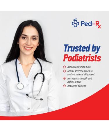 Ped-Rx Silicone Gel Toe Separators - Correct Bunions, Overlapping Toes, Hammer Toe - 8 Pack (4 Bigger, 4 Smaller) - Buy Online on GoSupps.com