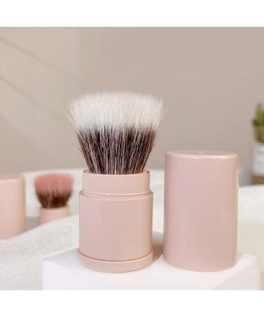 Retractable Makeup Brush Portable Face Blush Brush Powder Brush with Cover for Blush Bronzer Buffing Flawless Powder Cosmetics Buffing Sculpting. Travel Friendly and Perfect for On The Go