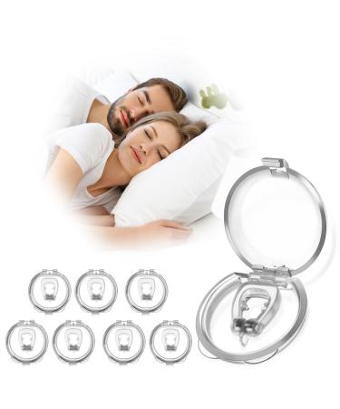 Anti Snoring Devices Snore Stopper Upgraded Silicone Magnetic Anti Snoring Nose Clip Effective to Stop Snoring Professional Anti Snoring Nose Clip for Men and Women (8pc)