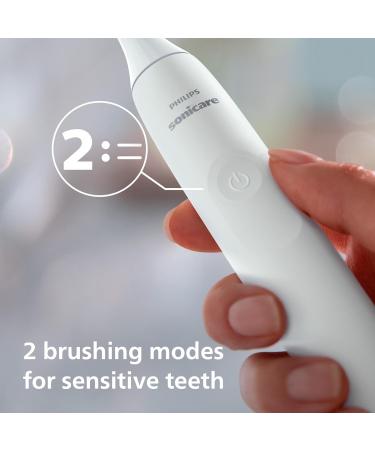 Philips Sonicare 4100 - Philips Sonicare Electric Toothbrush for Adults with 1 x Philips W2 Optimal White Sonic Brush Head in White Slim Travel Case and USB Charger (Model HX3683/33) - Buy Online on GoSupps.com