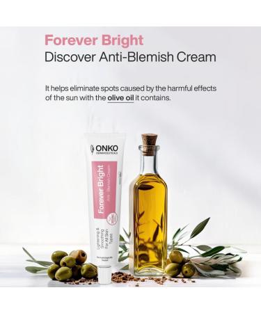 ONKO DERMA'CEUTICALS ONKO DERMACEUTICALS Forever Bright AntiBlemish Cream advanced skin care hyaluronic acid moisturizer and acne treatment corrective serum for dark spots 40 ml - Buy Online on GoSupps.com