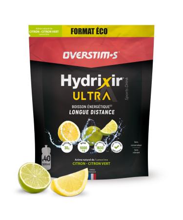 OVERSTIM.s OVERSTIM.s - Hydrixir Ultra Energy Drink (400g) - 3 carbohydrate sources - 4 electrolytes - 6 vitamins - BCAA + Glutamine - Sodium Bicarbonate (Lemon-Lime 1.6 Kg)