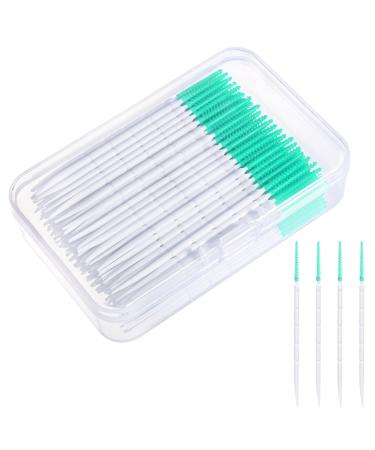 200 pieces interdental brushes silicone interdental brushes soft dental brushes with box portable dual-house dental floss stick toothpick for tooth cleaning gap (green) - Buy Online on GoSupps.com