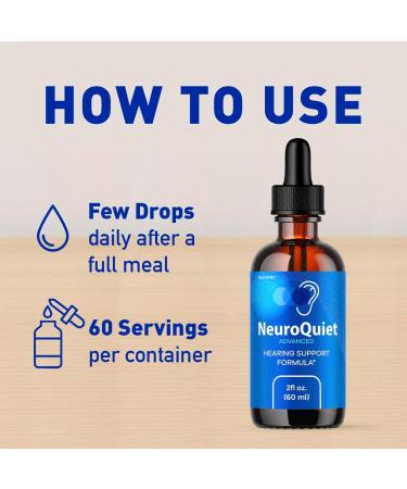NeuroQuiet Drops - Official NeuroQuiet Daily Hearing Support All Natural Clean Liquid Advanced Formula for Ear Health Auditory Clarity & Inner Ear Balance Reviews 1 Bottle for 1 Month - Buy Online on GoSupps.com