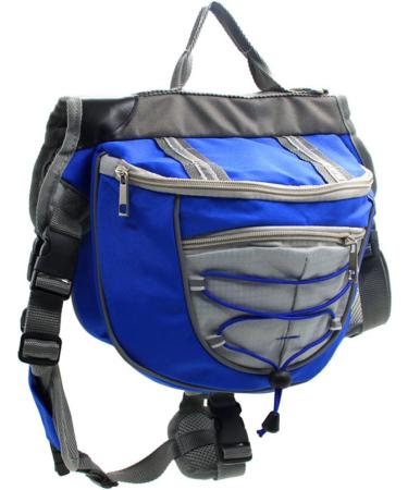 XIAOYU Dog Backpack - Adjustable Saddle Bag Harness Carrier for Travel Hiking & Camping - Blue - LL Blue - Buy Online on GoSupps.com