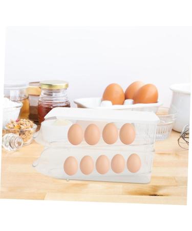 DOITOOL 2pcs Egg Storage Box Refrigerator Egg Rack Eggs Organizer Egg Tray Egg Holders Egg Carton Side Door - Buy Online on GoSupps.com