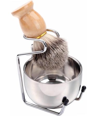 Beavorty Beard Care Set - 2 Razor Brushes Shaving Stand & Bamboo Tools for Men - Buy Online on GoSupps.com