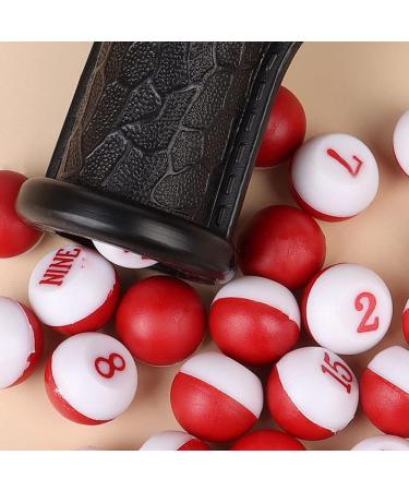 RLECS Billiard Pool Shaker Set with Red/White Tally Peas | Snooker Table Kelly Bottle - Buy Online on GoSupps.com