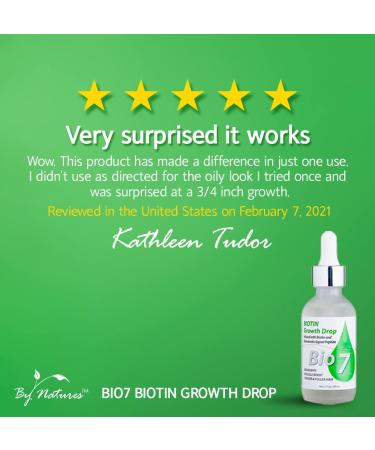 BIO7 Biotin Growth Drop with Biomimetic Signal Peptide - 2 Fl Oz | Improve Hair Loss Appearance for Longer, Thicker Hair | Boost Follicle Growth Naturally - Buy Online on GoSupps.com