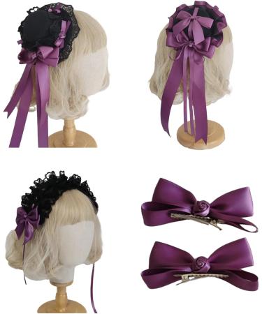 amangul Lace Gothic Hair Hat with Clip Bowlers Hat Surprise Gift for Girlfriend Party Cosplay Decorative Fancy Top Hat(Style Small Top Hat) - Buy Online on GoSupps.com