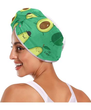Funny Avocado Hair Drying Towels - 2 Pack Microfiber Hair Turbans for Women | Curly Hair Towels for Fast Drying - Buy Online on GoSupps.com