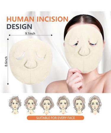 Reusable Face Towel Mask | Anti Aging Facial Steamer Towel for Moisturizing & Rejuvenation | Beauty Skin Care Mask - Christmas Stocking Stuffers Gift for Women, Mom, Wife, Sister, Teen, Girl Friend | Creamy-white - Buy Online on GoSupps.com