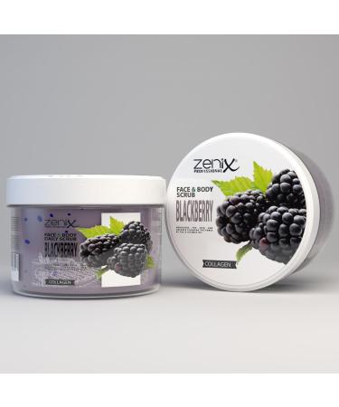 Zenix Face & Body Scrub 275ml | Skin Cleansing Scrub for Face & Body | Remove Dead Cells | Clarified Oil | Nourishes Skin | Moisturizes Skin - (Blackberry)