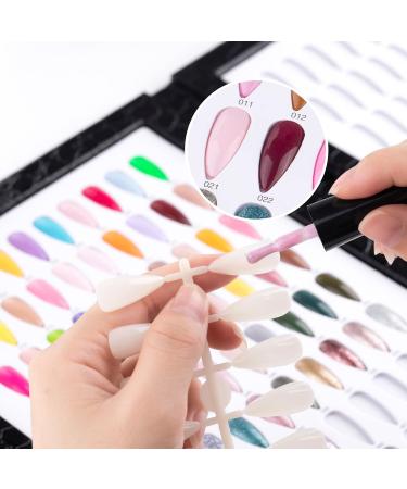 BNG Nail Colour Display Book - 180 Colors Art Card Chart with 240 False Nails Tips | Salon Gel Polish Sample Showing Tools | Black Leather Book - Buy Online on GoSupps.com