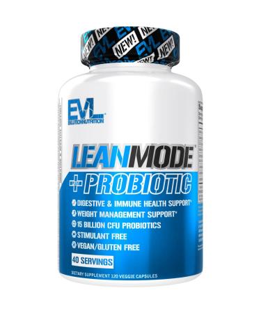 Evlution Nutrition Leanmode + Probiotic  Advanced Probiotic Capsule Supplement  15 Billion CFUs per Serving  Digestive Support & Gut Health (40 Servings) 50.0 Servings (Pack of 1)