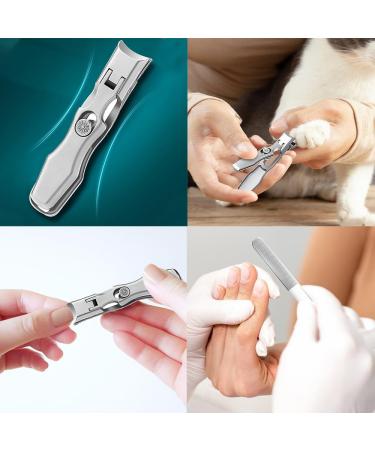 Nail Clippers Ultra Toe with Catcher Anti Splash Steel Heavy Duty Thick Nail Cutter Wide Jaw Toenail Fingernail Silver - Buy Online on GoSupps.com