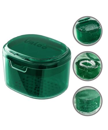 Haelaved Retainer Case Denture Bath Cup with Strainer Basket - Orthodontic Mouth Case for False Teeth (Green) - Buy Online on GoSupps.com