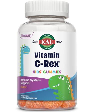 KAL Vitamin C-Rex Kids Gummies - Immune, Bone, Muscle & Skin Support - 60 Gummies - Buy Online on GoSupps.com