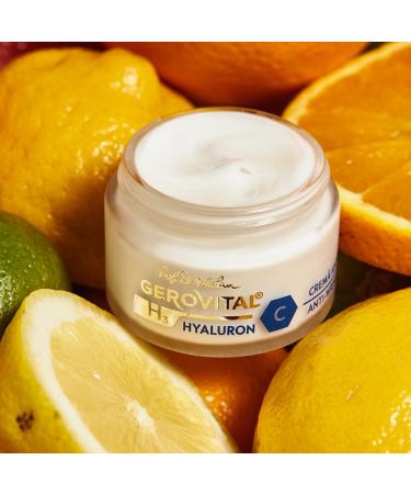 GEROVITAL Anti-Wrinkle Day Face Cream with Hyaluronic Acid Vitamin C & E - Intense Moisturizer for All Skin Types (50 ml) - Shop Internationally - Buy Online on GoSupps.com