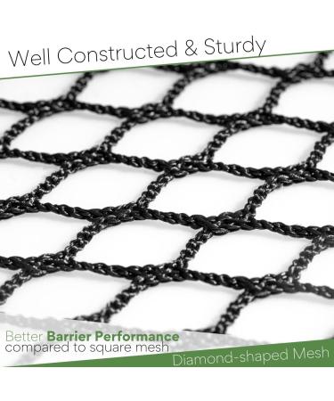 Golf Netting Material - High Impact 10'x10' Black Hitting Net for Backyard Sports - Durable Sport Barrier Net with 20mm Mesh - Buy Online on GoSupps.com