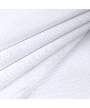 Pllieay 14 Count Big Size Classic Reserve Aida Cloth White Cross Stitch Fabric, 59 x 39 Inch