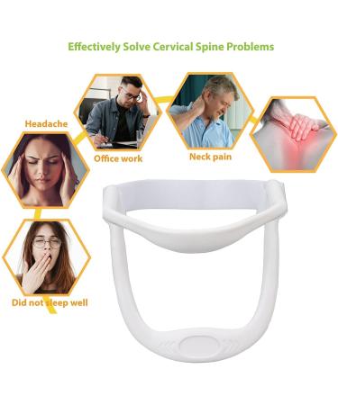 Shop Halswill Neck Pain Posture Corrector | Cervical Traction & Spine Decompression Support (White) - Improve Posture & Alleviate Discomfort Worldwide - Buy Online on GoSupps.com