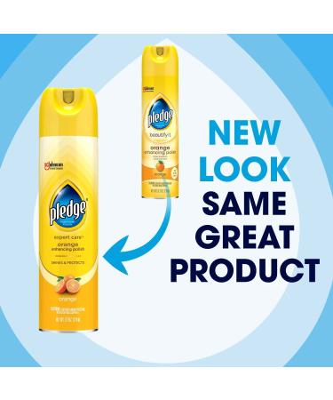 Pledge Beautify It Orange Polish Spray - Dust and Fingerprint Remover with Glossy Coating (9.7 oz) - Buy Online on GoSupps.com