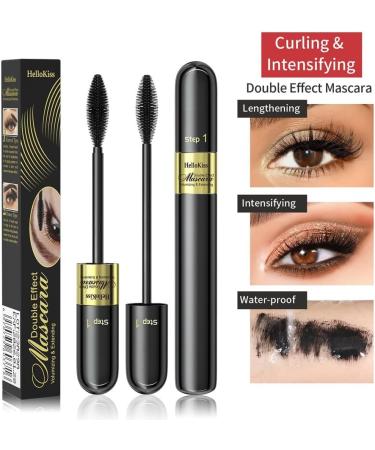  HIROCK 2 in 1 Mascara Waterproof Mascara Long Roller Thick Non Dizzy Double Effect Mascara - Buy Online on GoSupps.com