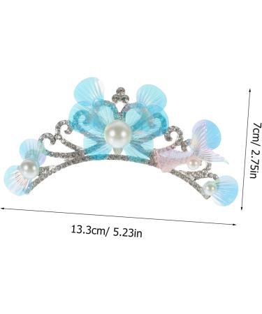 minkissy Rhinestone Tuck Comb Rhinestone Bobby Pins Wig Hair Pin Tiara Hair Clip The Crown Hair Barrettes Women Crown Hairpiece Girls Crown Girls Headpiece Shell Metal Women's Hair Comb - Buy Online on GoSupps.com