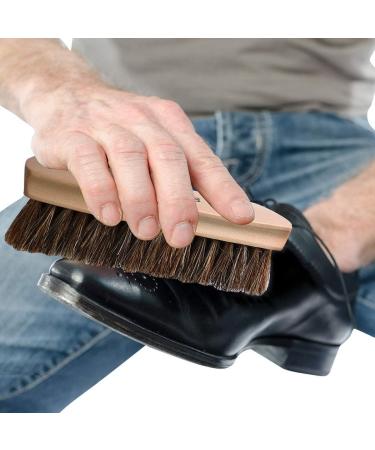 Genuine 100% Horsehair Professional Shoe Shine Brush - 6.75 - Premium Quality - Buy Online on GoSupps.com