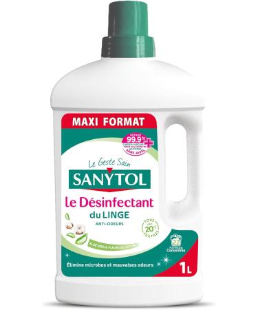Sanytol Laundry Disinfectant Aloe Vera Cotton Flowers 1 Liter - Pack of 3 - Buy Online on GoSupps.com