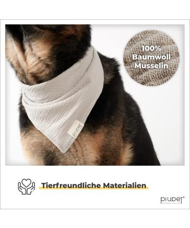 Piupet Dog Half (S) - 58x40x40cm - 2 Set Stylish Dog Haller for Large Dogs - Yellow/Gray Bandana for Great & Small Dogs - Buy Online on GoSupps.com