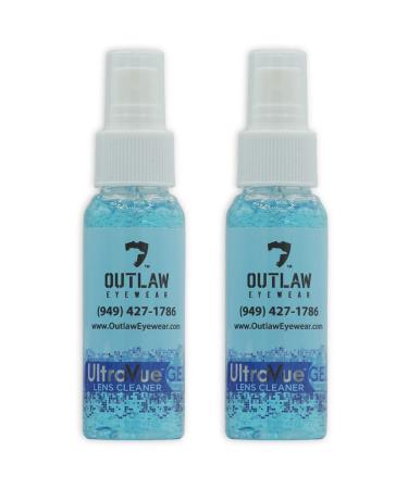 OUTLAW TACTICAL Lens Cleaner Spray for Crystal Clear Lenses - 2 Pack High Performance Tactical Eyeglass Cleaner Gel - Streak Free Glasses Cleaner Spray for Sunglasses and Prescription Glasses - Made in USA 2 Fl Oz 2 Pack