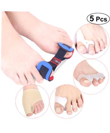 Healifty 5-Piece White Pedicure Separator & Bunion Cushion Set - Gel Stretcher, Orthotics, Valgus Adjuster - Buy Online on GoSupps.com