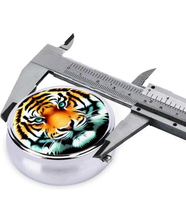 Little Fat Tiger Round Pill Box Organizer - 3 Compartment Travel Pill Box for Easy Medication Storage - Buy Online on GoSupps.com