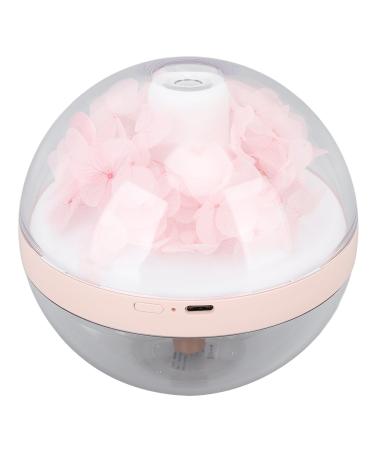 Diffusor for essential oils aromatherapy diffusers in the style of a pink eternal flower with LED light 30 50 ml/h spray volume 270 ml tank battery-operated humidifier for