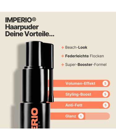 Imperio Hair Powder | Volume Styling & Fixing for Women & Men | Premium Matt Effect (40ml) - Buy Online on GoSupps.com